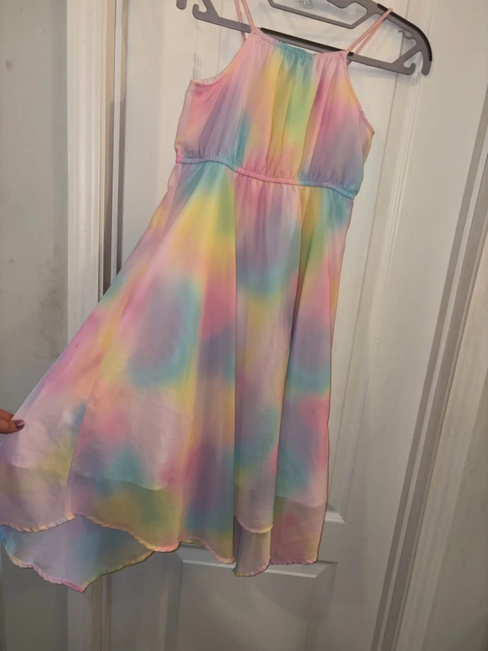 H&M Pastel Tie-Dye Halter Maxi Dress